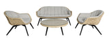 Outdoor Loungeset | Outdoor Lounge-Set Palma, Wicker - natur (4-teilig) - von LIVING Collection online kaufen bei LIVINGforme.