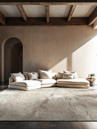 Teppich Rechteckig | Mad Men Sol - Albatre Rechteckiger Teppich | Art.-Nr. 9735 - von Louis de Poortere online kaufen bei LIVINGforme.