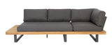 Lounge | Outdoor Ecklounge Bahamas mit Tisch, Akazie - anthrazit, teak - von LIVING Collection online kaufen bei LIVINGforme.