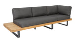 Lounge | Outdoor Ecklounge Bahamas mit Tisch, Akazie - anthrazit, teak - von LIVING Collection online kaufen bei LIVINGforme.
