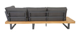 Lounge | Outdoor Ecklounge Bahamas mit Tisch, Akazie - anthrazit, teak - von LIVING Collection online kaufen bei LIVINGforme.