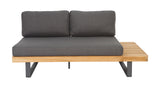 Lounge | Outdoor Ecklounge Bahamas mit Tisch, Akazie - anthrazit, teak - von LIVING Collection online kaufen bei LIVINGforme.
