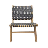 Gartenstuhl | Gartensessel, Outdoor Lounge Chair Minu, Rattan - anthrazit, braun, light-teak - von LIVING Collection online kaufen bei LIVINGforme.
