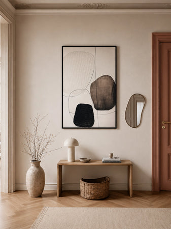 Natural Order Mixed-Media-Wandbild in Naturtönen, gerahmt, 78 x 118 cm Wandbild Reinders