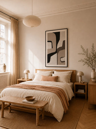 Neutral Motion Mixed-Media-Wandbild in neutralen Tönen, gerahmt, 78 x 118 cm Wandbild Reinders