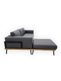 Lounge | Outdoor Lounge mit Hocker „Vive“ – Akazie in Teak-Optik - von LIVING online kaufen bei LIVINGforme.