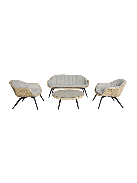 Outdoor Loungeset | Outdoor Lounge-Set Palma, Wicker - natur (4-teilig) - von LIVING Collection online kaufen bei LIVINGforme.