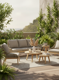 Outdoor Loungeset | Outdoor Loungeset Bay, Seilgeflecht, Akazie - natur, beige (5-teilig) - von LIVING Collection online kaufen bei LIVINGforme.