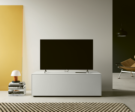 | Piure Nex Pur Box Medienklappe 180 cm – Designmöbel - Purpurrot von Piure online kaufen bei LIVINGforme.