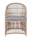 Gartenstuhl | Gartenstuhl Padang mit Sitzkissen, Rattan - grau, natur -  von LIVING online kaufen bei LIVINGforme.