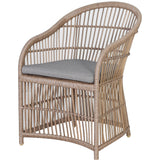 Gartenstuhl | Gartenstuhl Padang mit Sitzkissen, Rattan - grau, natur -  von LIVING online kaufen bei LIVINGforme.