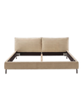 Pisa Polsterbett von Candy in Feincord sand, von vorn ohne Matratze