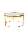 Couchtische | Couchtisch | "Gold Butterfly mit Glasplatte" - von LIVING online kaufen bei LIVINGforme.