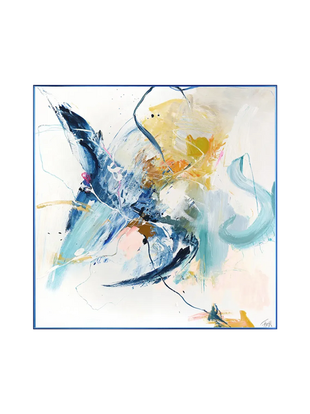 Leinwandbild | Leinwandbild Confidential Blue | Mixed Paintings - von Malerifabrikken online kaufen bei LIVINGforme.