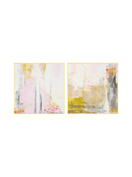 Leinwandbild | Leinwandbild New Age Yellow 2+3 (2er-Set) | Mixed Paintings - von Malerifabrikken online kaufen bei LIVINGforme.