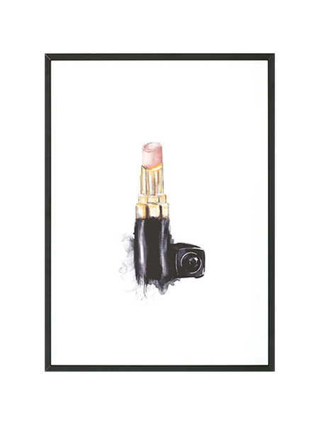 Bild im Rahmen | Lipstick - Gemälde (50cm x 70cm)