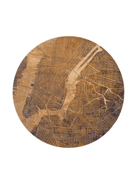 Runder Teppich | Cities New York - Gatsby Gold Runder Teppich | Art.-Nr. 9315 - von Louis de Poortere online kaufen bei LIVINGforme.