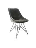 Stuhl | Samt-Stuhl | "Zoe "mit pulverbeschichtetem Eiffelturm-Gestell - von LIVING online kaufen bei LIVINGforme.