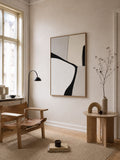 Silent Shapes – Mixed-Media-Wandbild, minimalistisch, gerahmt, 78 x 118 cm Wandbild Reinders