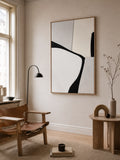 Silent Shapes – Mixed-Media-Wandbild, minimalistisch, gerahmt, 78 x 118 cm Wandbild Reinders