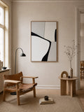 Silent Shapes – Mixed-Media-Wandbild, minimalistisch, gerahmt, 78 x 118 cm Wandbild Reinders