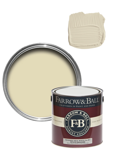 Wandfarbe | Wandfarbe - Skimmed Milk White No. W7 - von Farrow & Ball online kaufen bei LIVINGforme.