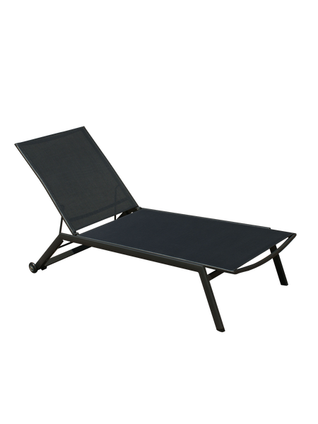 Sonnenliege | Sonnenliege Atlantik mit Rollen, Aluminium - schwarz - von LIVING online kaufen bei LIVINGforme.