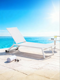 Sonnenliege | Sonnenliege Atlantik mit Rollen, Aluminium - weiß - von LIVING online kaufen bei LIVINGforme.