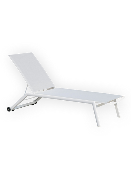 Sonnenliege | Sonnenliege Atlantik mit Rollen, Aluminium - weiß - von LIVING online kaufen bei LIVINGforme.