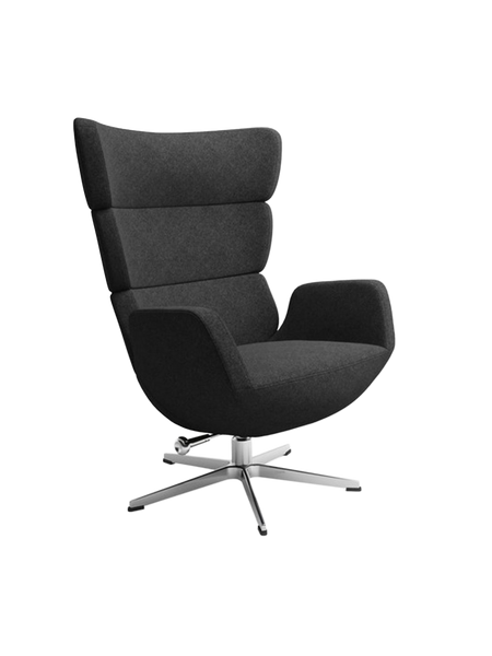 Sessel | Stoffsessel | "Tommy" in Facet Black ohne Kippfunktion - von LIVING online kaufen bei LIVINGforme.