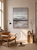 Subtle Tension – Abstraktes Leinwandbild, minimalistisch, gerahmt, 78 x 100 cm Wandbild Reinders