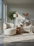 Sessel | Teddy-Sessel | Fred in Weiß, drehbar - von LIVING online kaufen bei LIVINGforme.