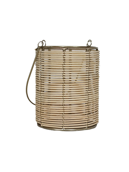 Windlichter und Kerzenschein | Teelichthalter | Eliza aus Rattan in Gold - von LIVING online kaufen bei LIVINGforme.