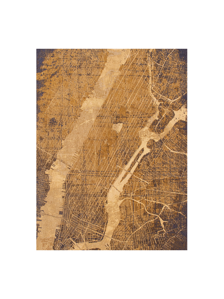 Teppich Rechteckig | Cities New York - Gatsby Gold Teppich | Art.-Nr. 9315 - von Louis de Poortere online kaufen bei LIVINGforme.