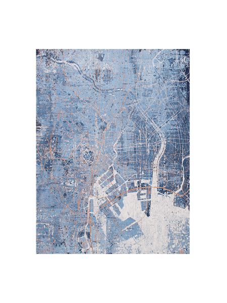 Teppiche | Cities Tokio – Conductive Blue Teppich | Art.-Nr. 9314 - von Louis de Poortere online kaufen bei LIVINGforme.