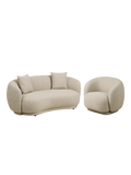 Hawkes Set – 2,5-Sitzer Sofa + Loungesessel, sand Sofa-Set Living Nordic