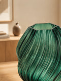 Vase mundgeblasenes Glas, dunkelgrün Vase Living Nordic