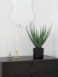 Kerzenhalter-Set klar/grün, Glas/Metall Kerzenhalter Living Nordic