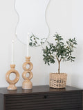 Kerzenhalter Keramik, braun Kerzenhalter Living Nordic