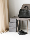 Noto Aufbewahrungsboxen Textil, dunkelgrau Aufbewahrung Living Nordic