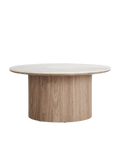 Athens Couchtisch Tischplatte aus Keramik, weiß/braun Couchtisch Living Nordic