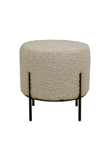 Alford Pouf Kunstfell, graubraun Pouf Living Nordic