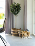 Sintra Plaid Acryl, schwarz/braun/weiß Plaid Living Nordic