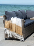 Sintra Plaid Acryl, schwarz/braun/weiß Plaid Living Nordic