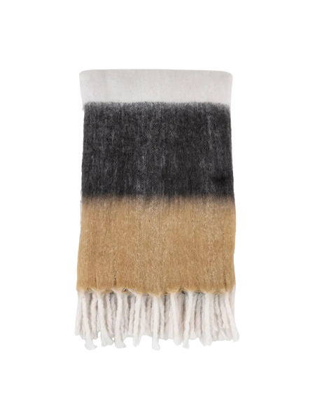 Sintra Plaid Acryl, schwarz/braun/weiß Plaid Living Nordic