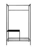 Vita Kleiderschrank Stahl, schwarz Kleiderschrank Living Nordic