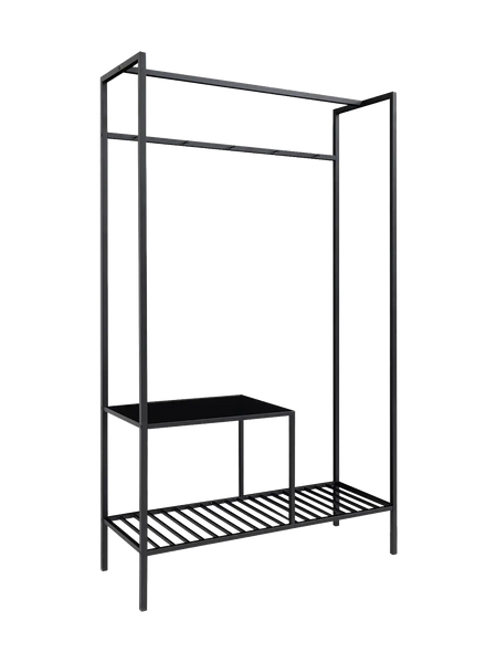Vita Kleiderschrank Stahl, schwarz Kleiderschrank Living Nordic