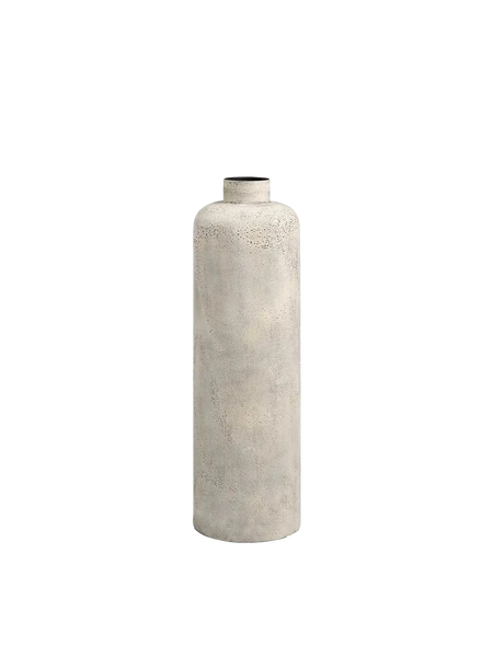 Hou Dekotopf Metall, antik beige – Ø24x78,5 cm Dekotopf Living Nordic