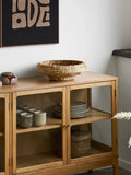 Zamora Sideboard Eiche/Eichenfurnier/Sicherheitsglas Sideboard Living Nordic