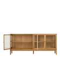Zamora Sideboard Eiche/Eichenfurnier/Sicherheitsglas Sideboard Living Nordic